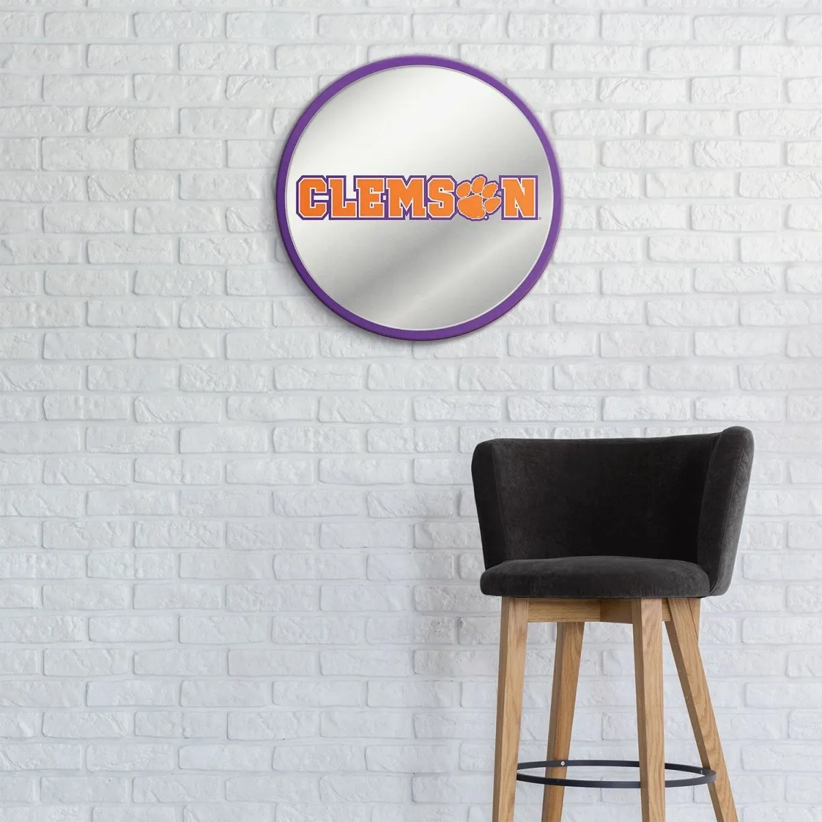 Clemson Tigers: Modern Disc Mirrored Wall Sign