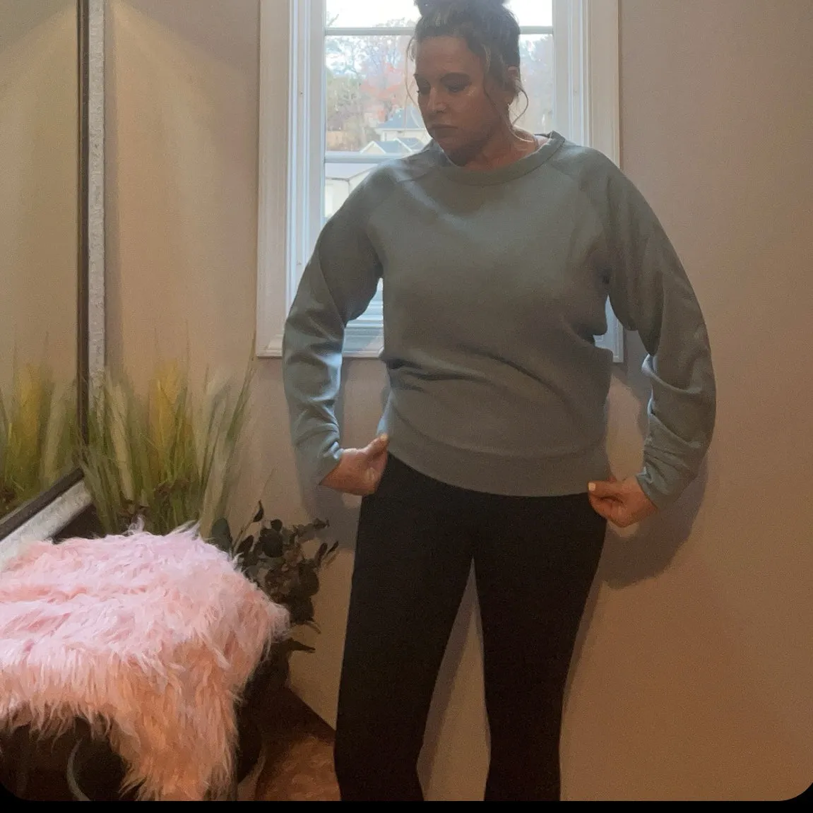 Coastal Cozy Scuba Pullover Crew Blue Haze
