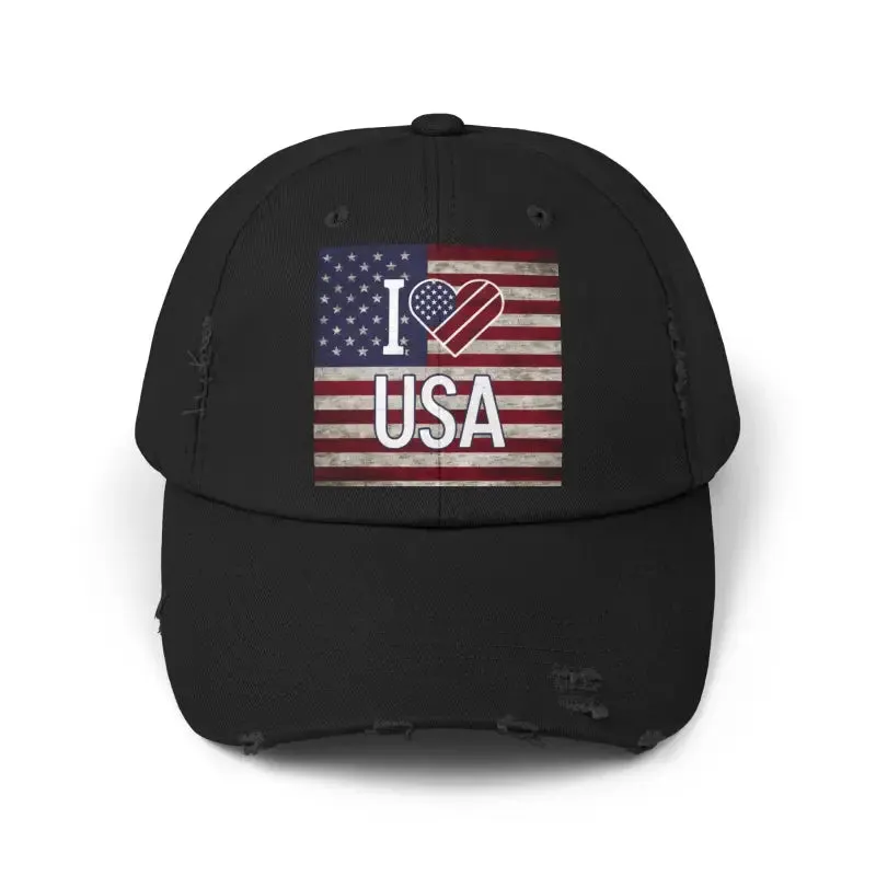 Cool Distressed Hats with Self Fabric Hideaway Strap
