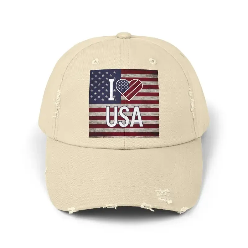 Cool Distressed Hats with Self Fabric Hideaway Strap