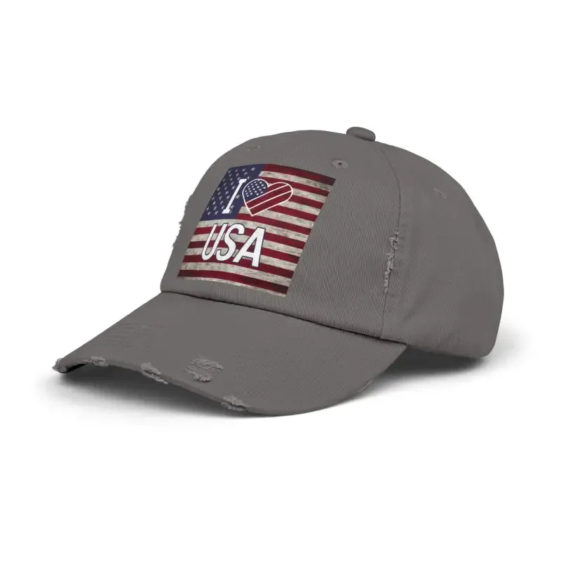 Cool Distressed Hats with Self Fabric Hideaway Strap