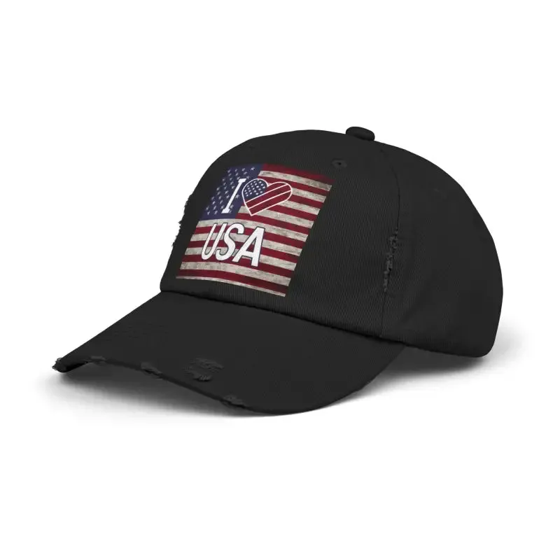 Cool Distressed Hats with Self Fabric Hideaway Strap