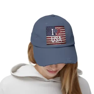 Cool Distressed Hats with Self Fabric Hideaway Strap
