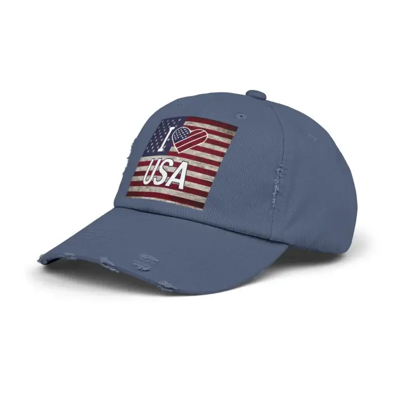 Cool Distressed Hats with Self Fabric Hideaway Strap