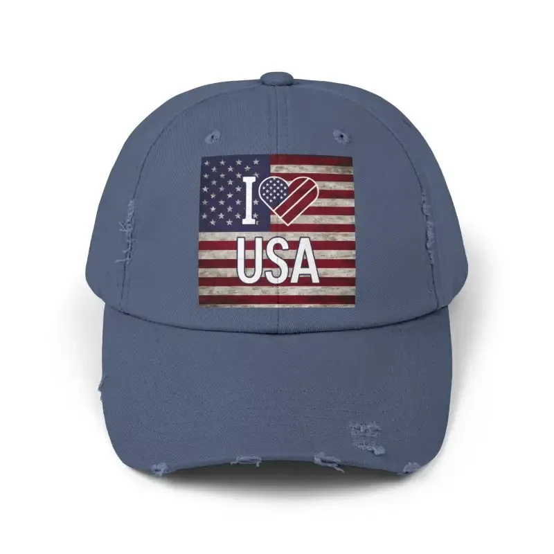 Cool Distressed Hats with Self Fabric Hideaway Strap