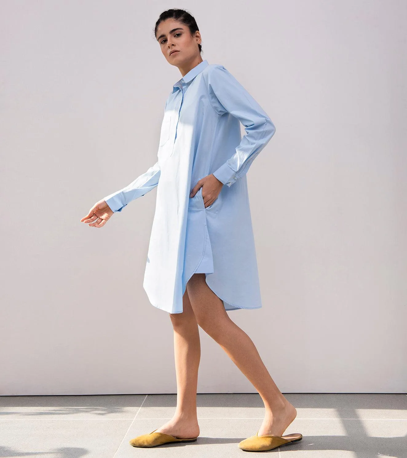 Cornflower A-Line Dress