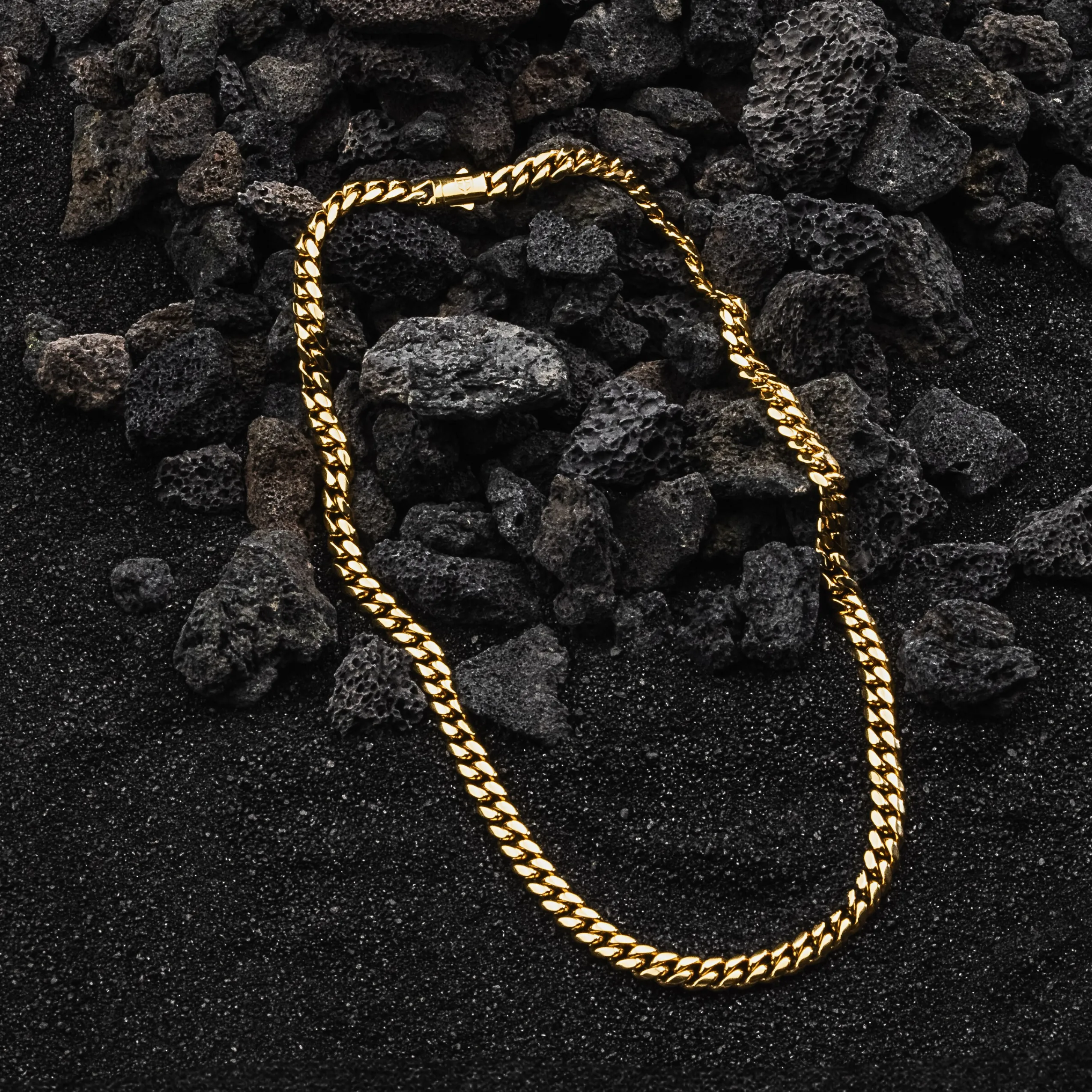 CUBAN Chain 2pc. Set 18K Gold - 8mm