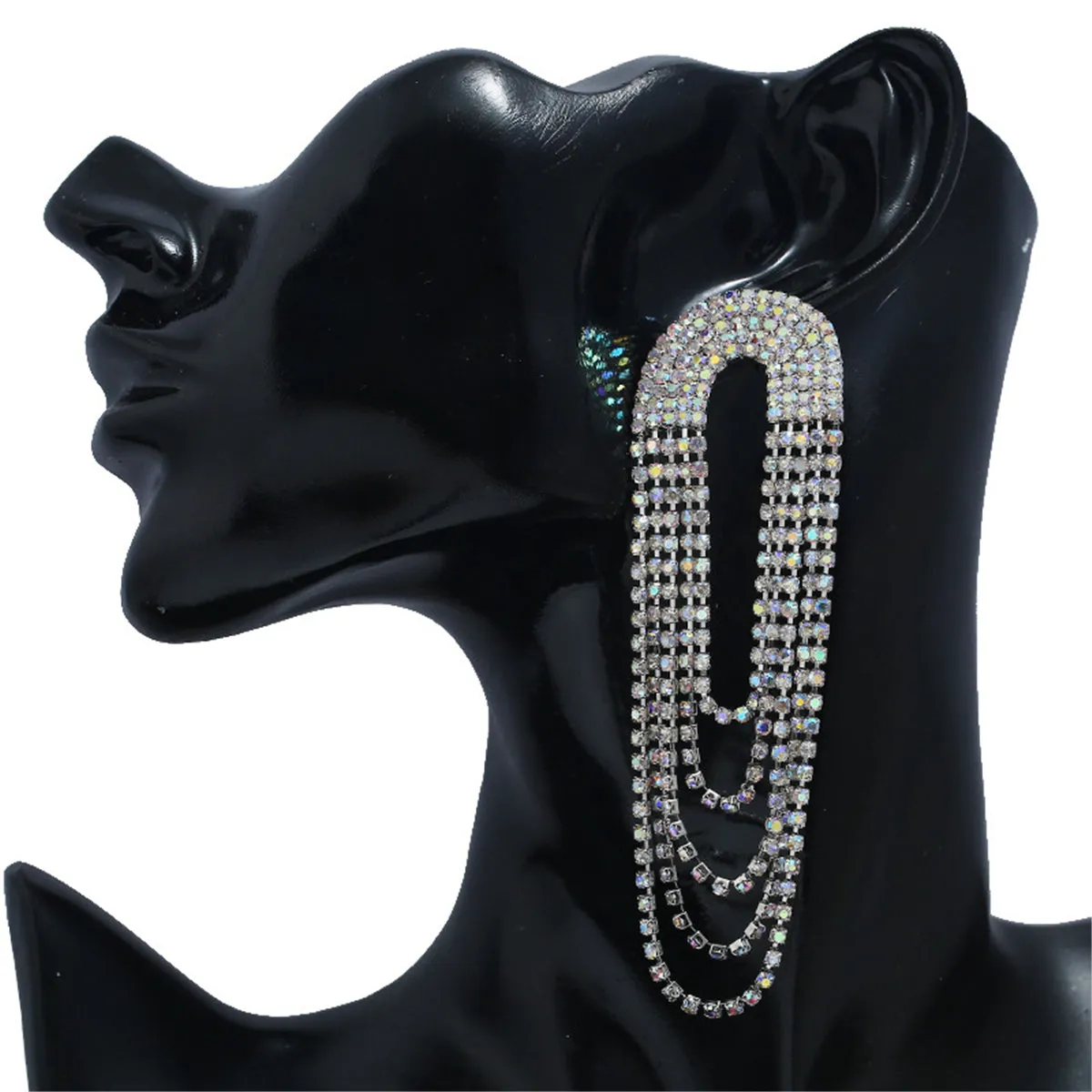 Cubic Zirconia & 18K Gold-Plated Layered Drop Earrings