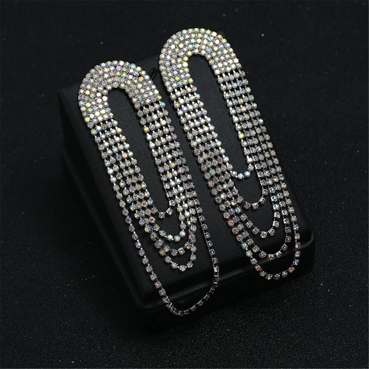 Cubic Zirconia & 18K Gold-Plated Layered Drop Earrings