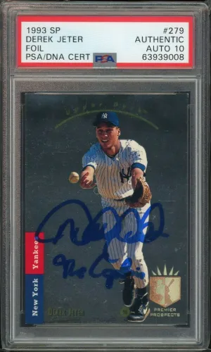 Derek Jeter Yankees 1993 Upper Deck SP Rookie Signed The Captain Auto PSA 10 GEM