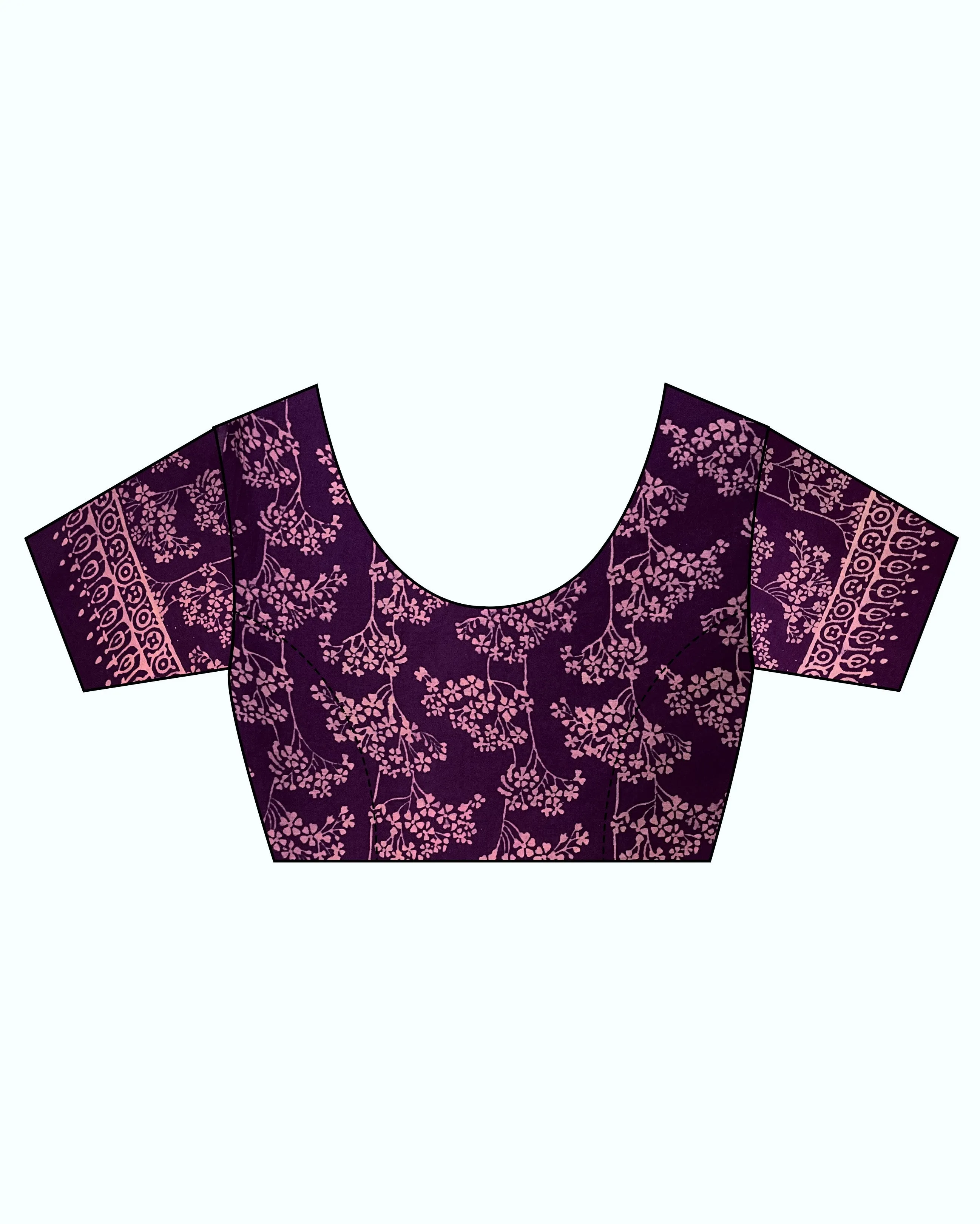 Dione Handblock Printed Cotton Saree - Butterfly Girls