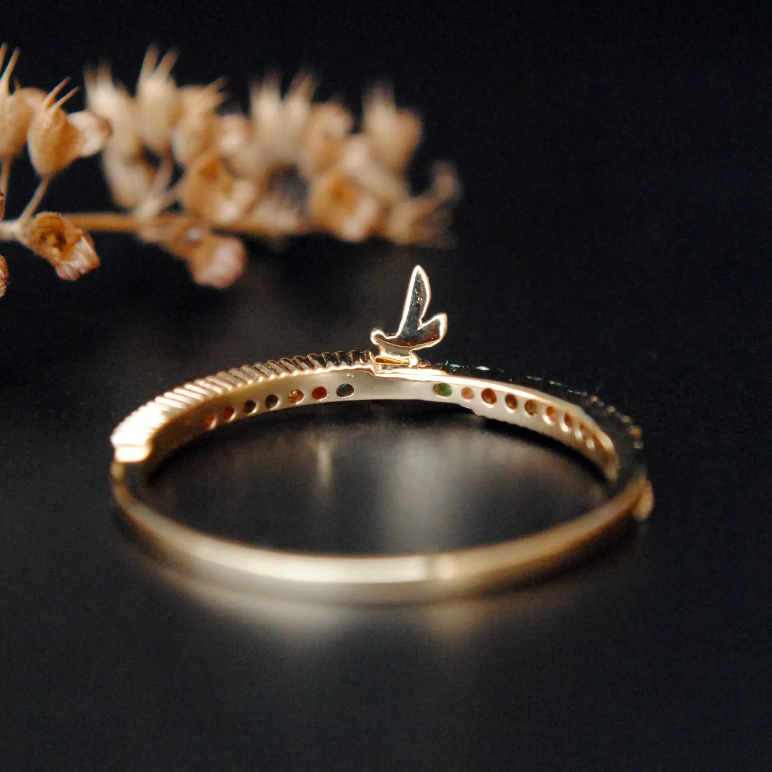 Dragonfly Gemstone Band