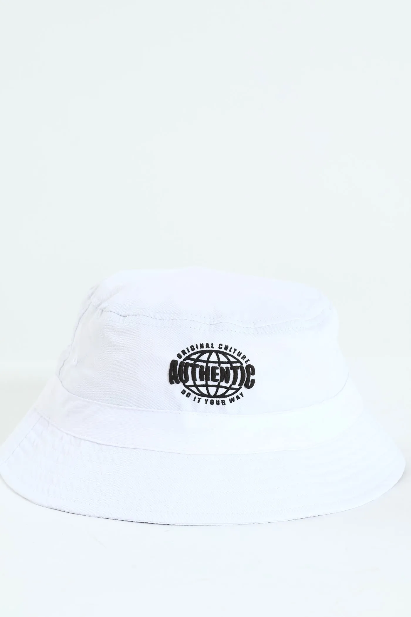 Drawcord Bucket Hat - White