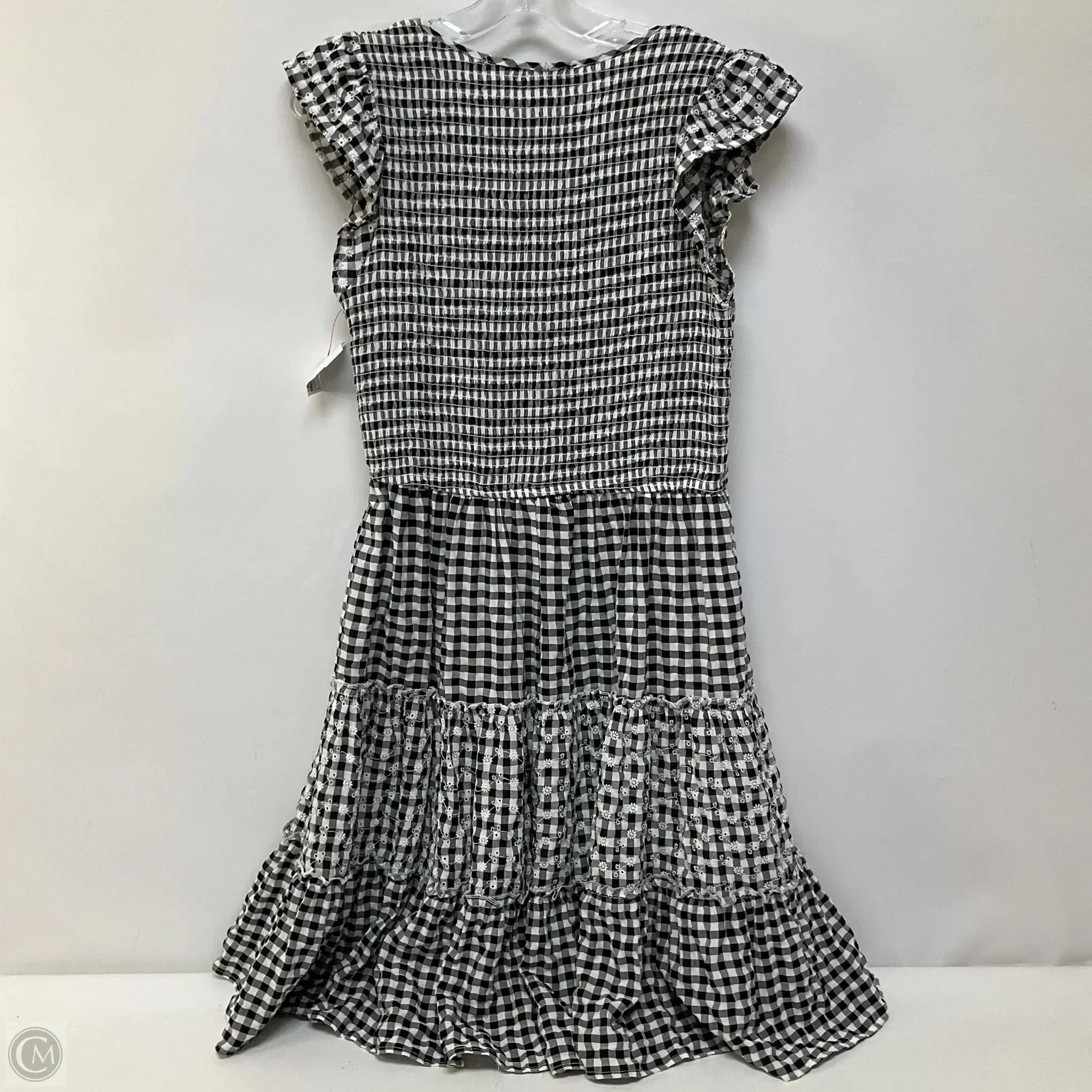 Dress Casual Midi By Clothes Mentor In Black & White, Size: L