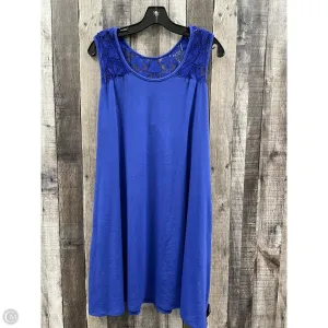 Dress Casual Short By Simply Noelle In Blue, Size: Xxl