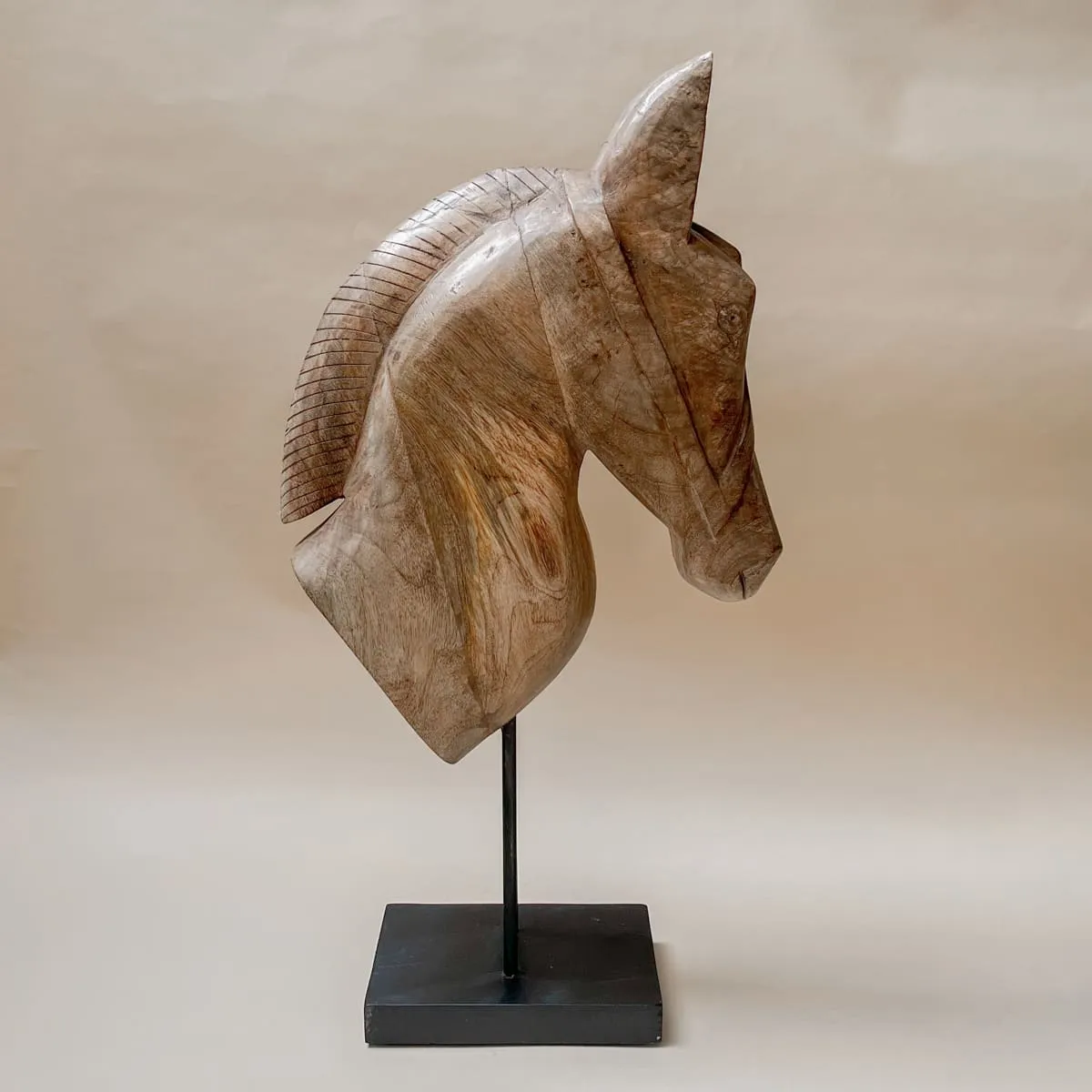 Edit House & Home-Home Artisan Gustav Wooden Horse Sculpture