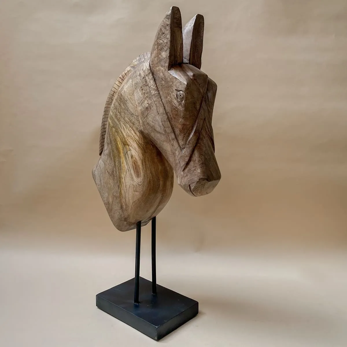 Edit House & Home-Home Artisan Gustav Wooden Horse Sculpture