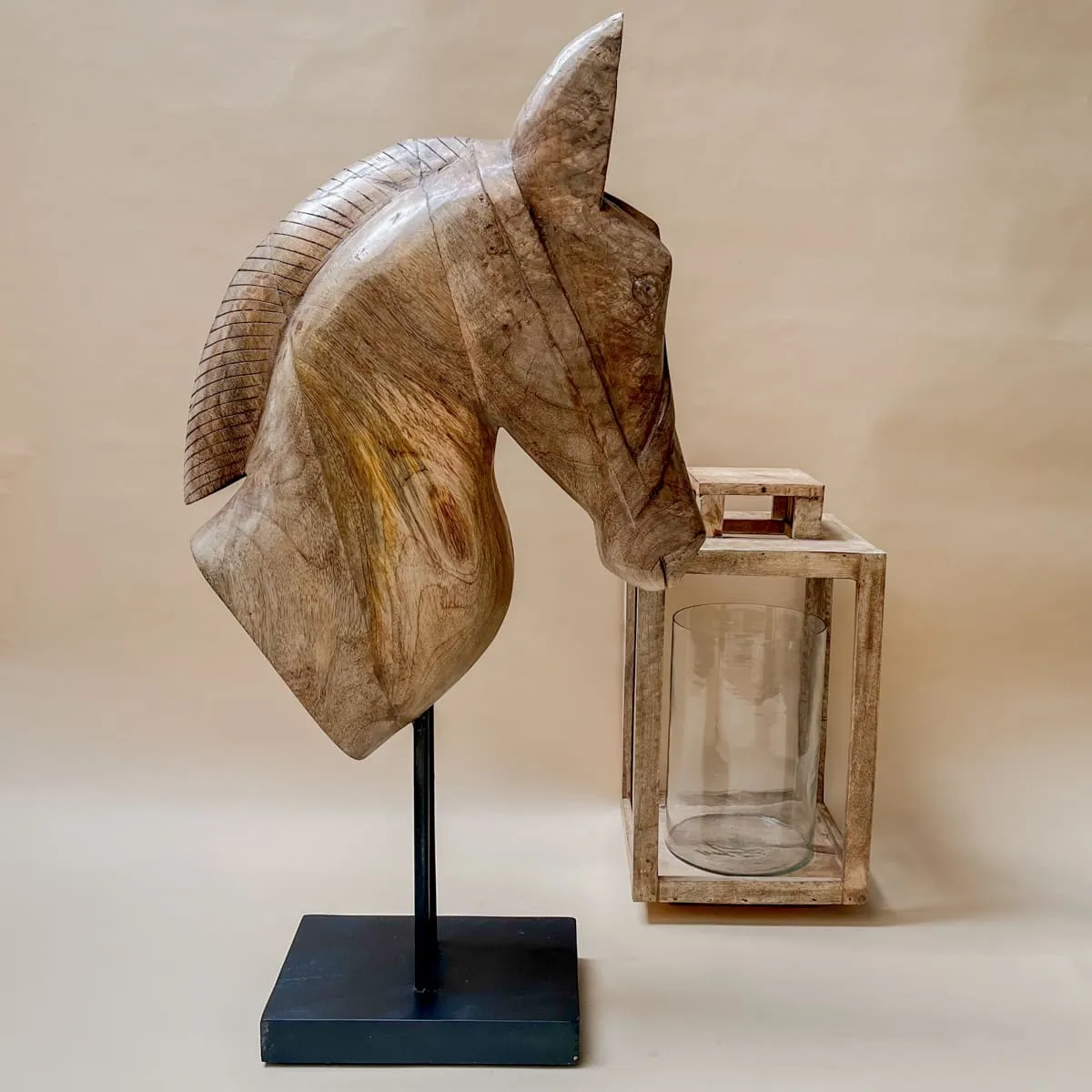 Edit House & Home-Home Artisan Gustav Wooden Horse Sculpture
