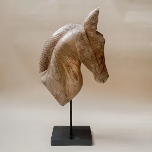 Edit House & Home-Home Artisan Gustav Wooden Horse Sculpture