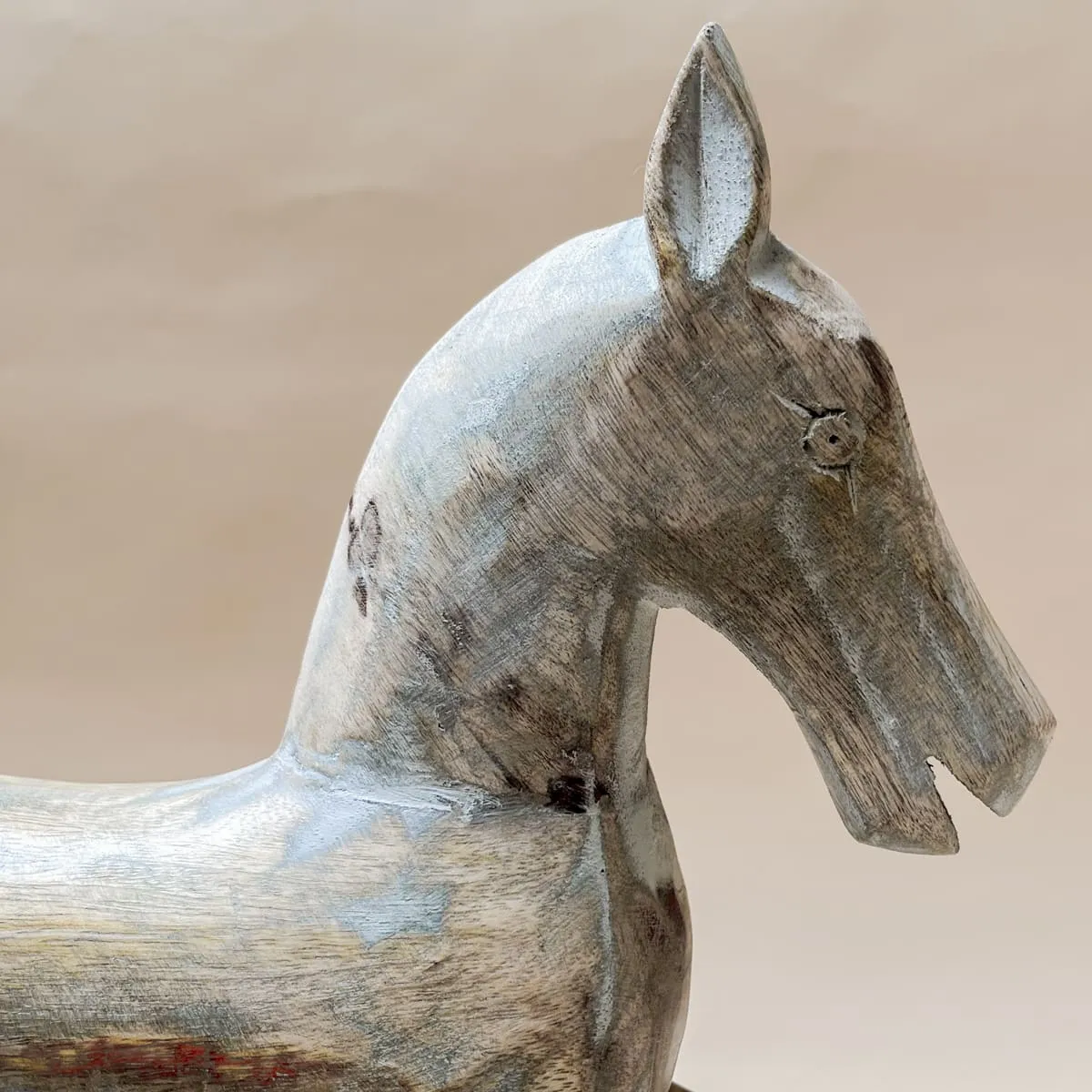 Edit House & Home-Home Artisan Leander Wooden Horse Sculpture