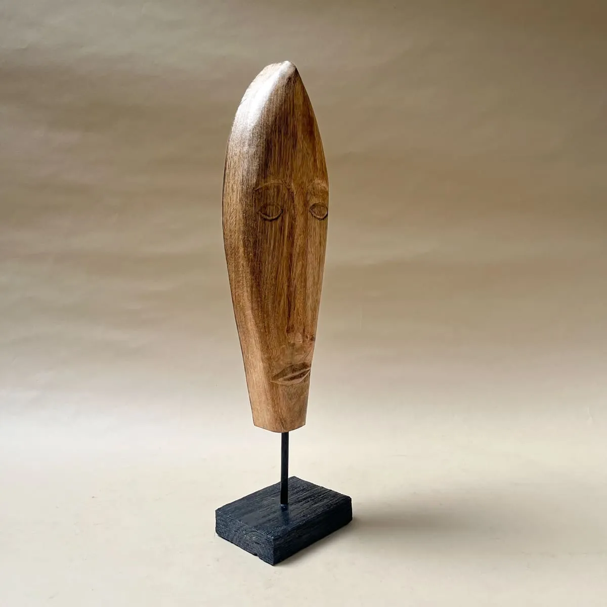Edit House & Home-Home Artisan Mikom Wooden Face Sculpture (Small)