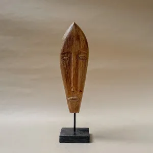 Edit House & Home-Home Artisan Mikom Wooden Face Sculpture (Small)