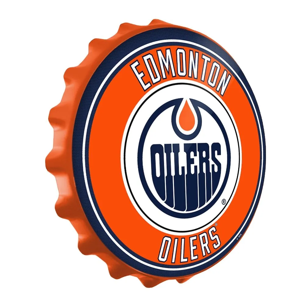 Edmonton Oilers: Bottle Cap Wall Sign