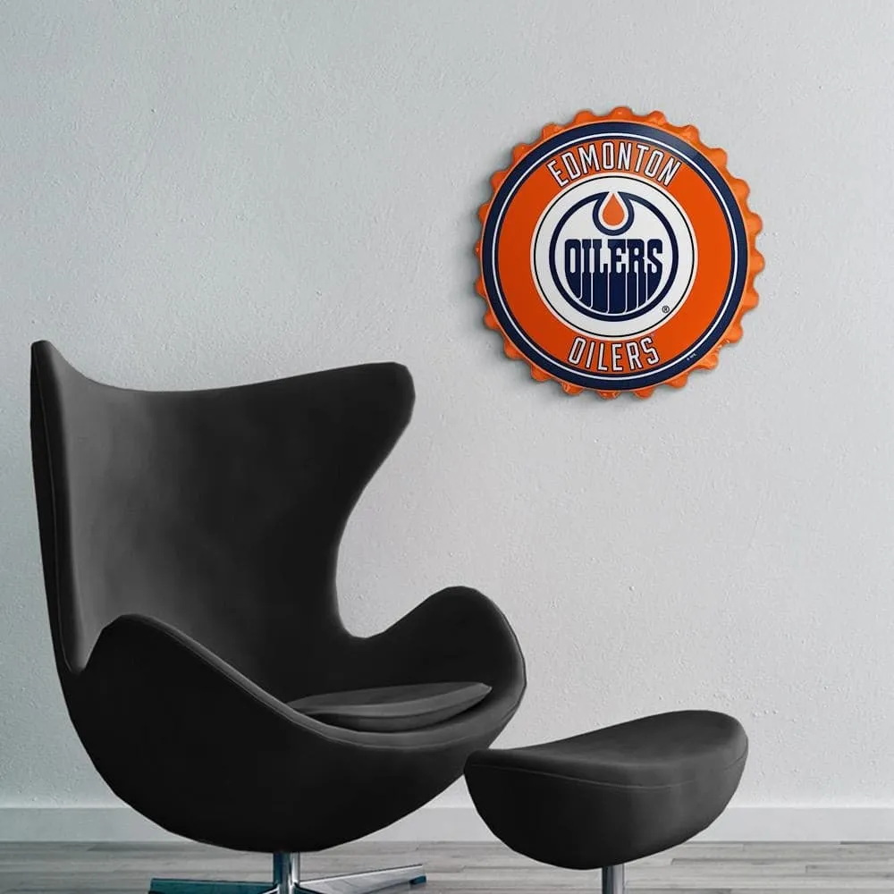 Edmonton Oilers: Bottle Cap Wall Sign