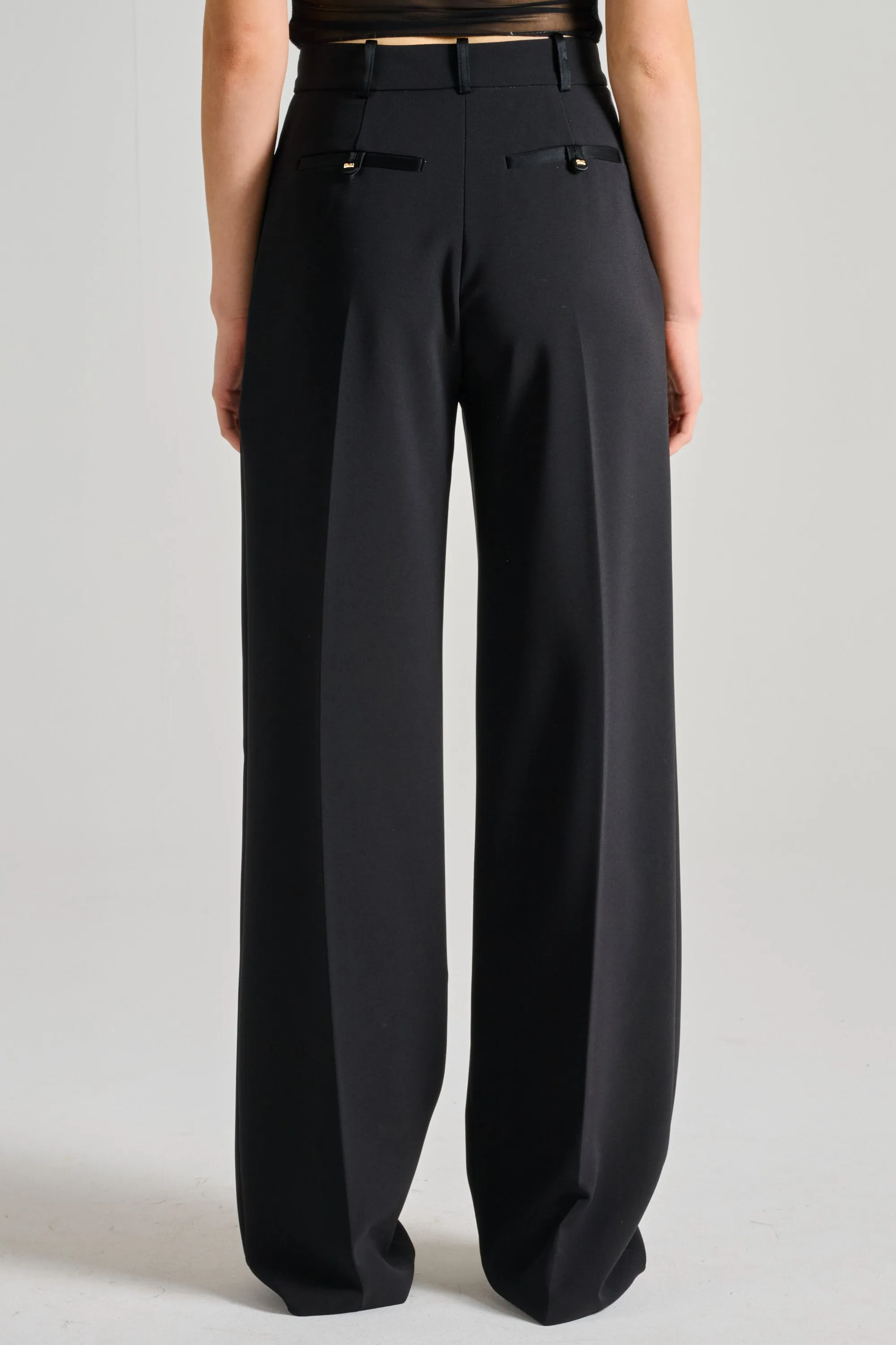 Elisabetta Franchi Pantalone Essential Nero Donna