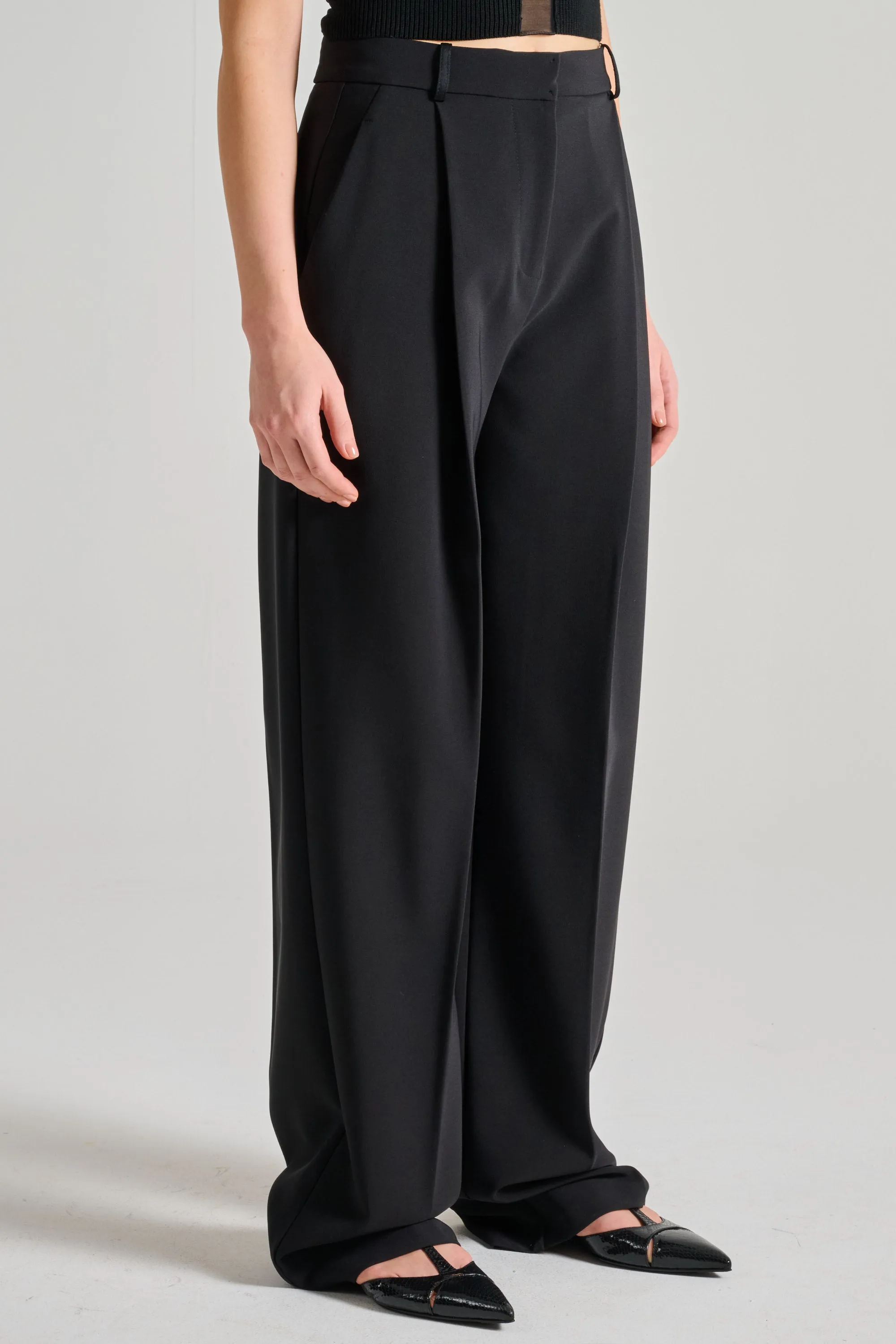 Elisabetta Franchi Pantalone Essential Nero Donna