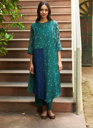 Emerald printed tunic and pants