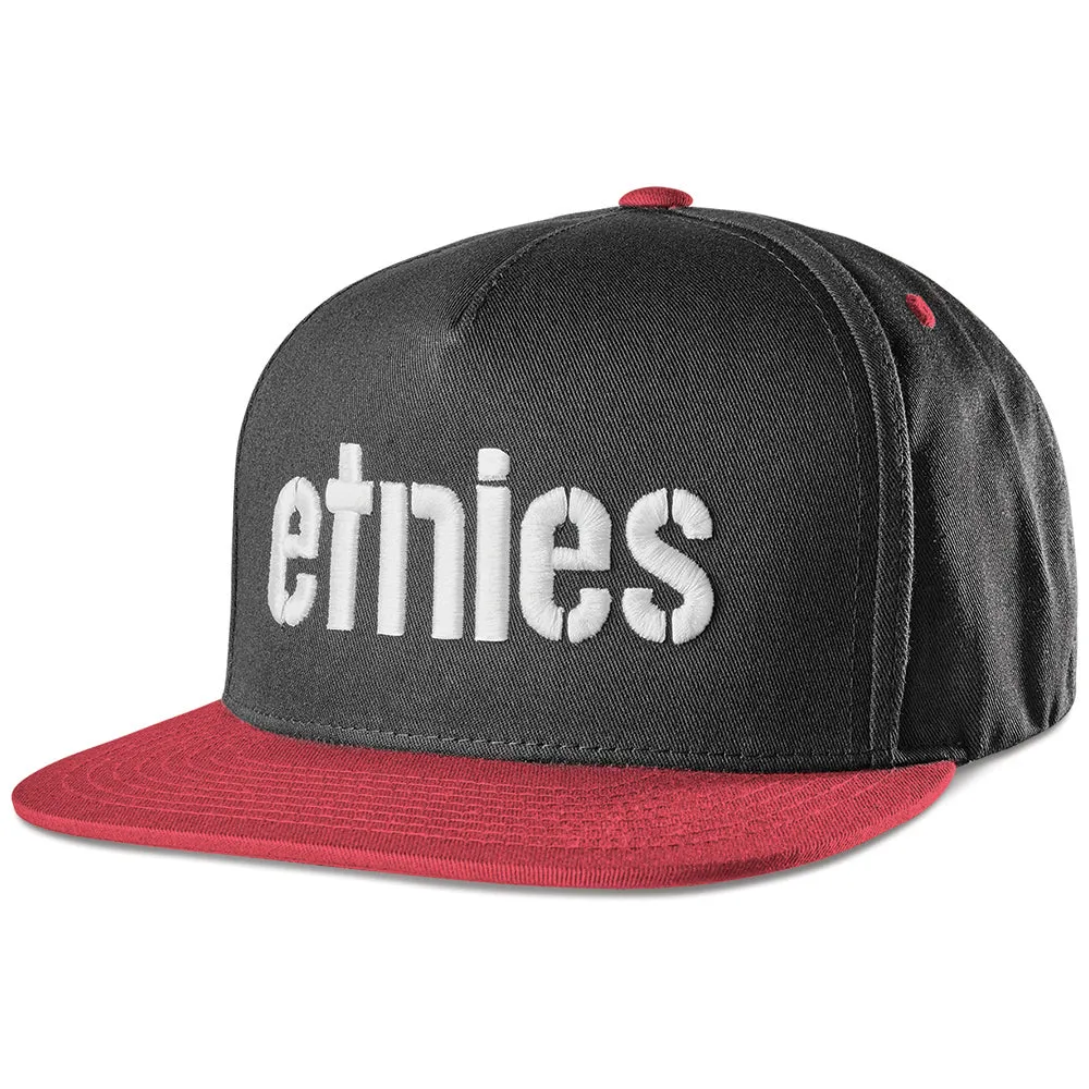 ETNIES CORP SNAPBACK [BLACK/RED] OS