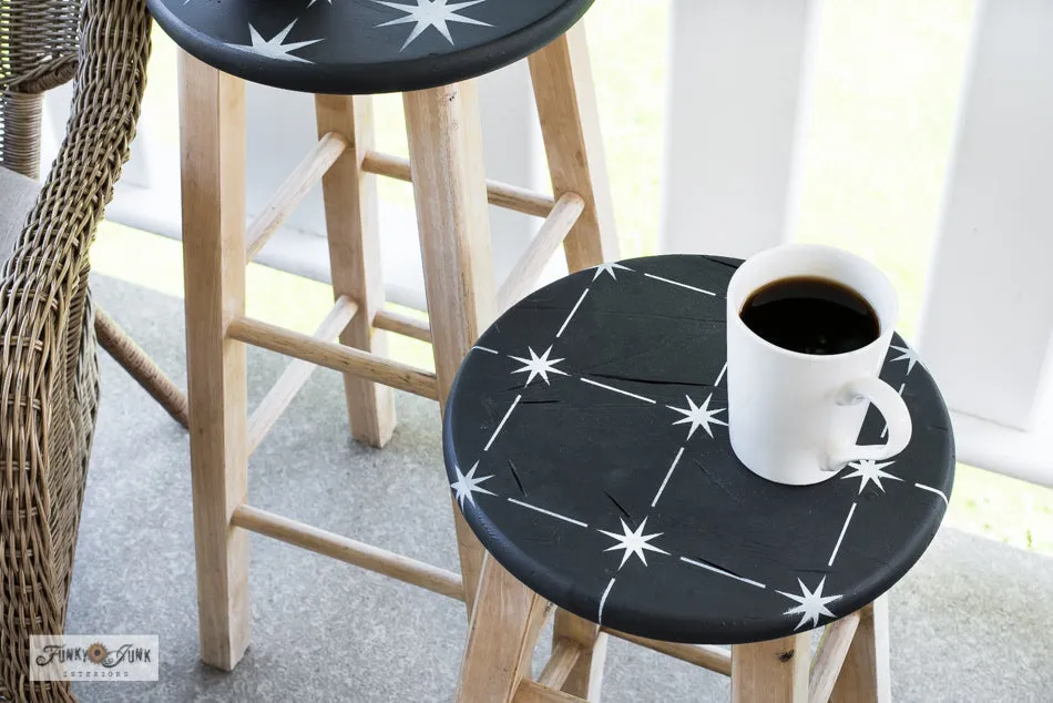 FJ133 Funky Junk's Retro Star Tile pattern stencil