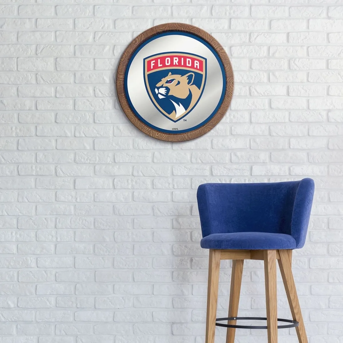 Florida Panthers: Mirrored Barrel Top Wall Sign