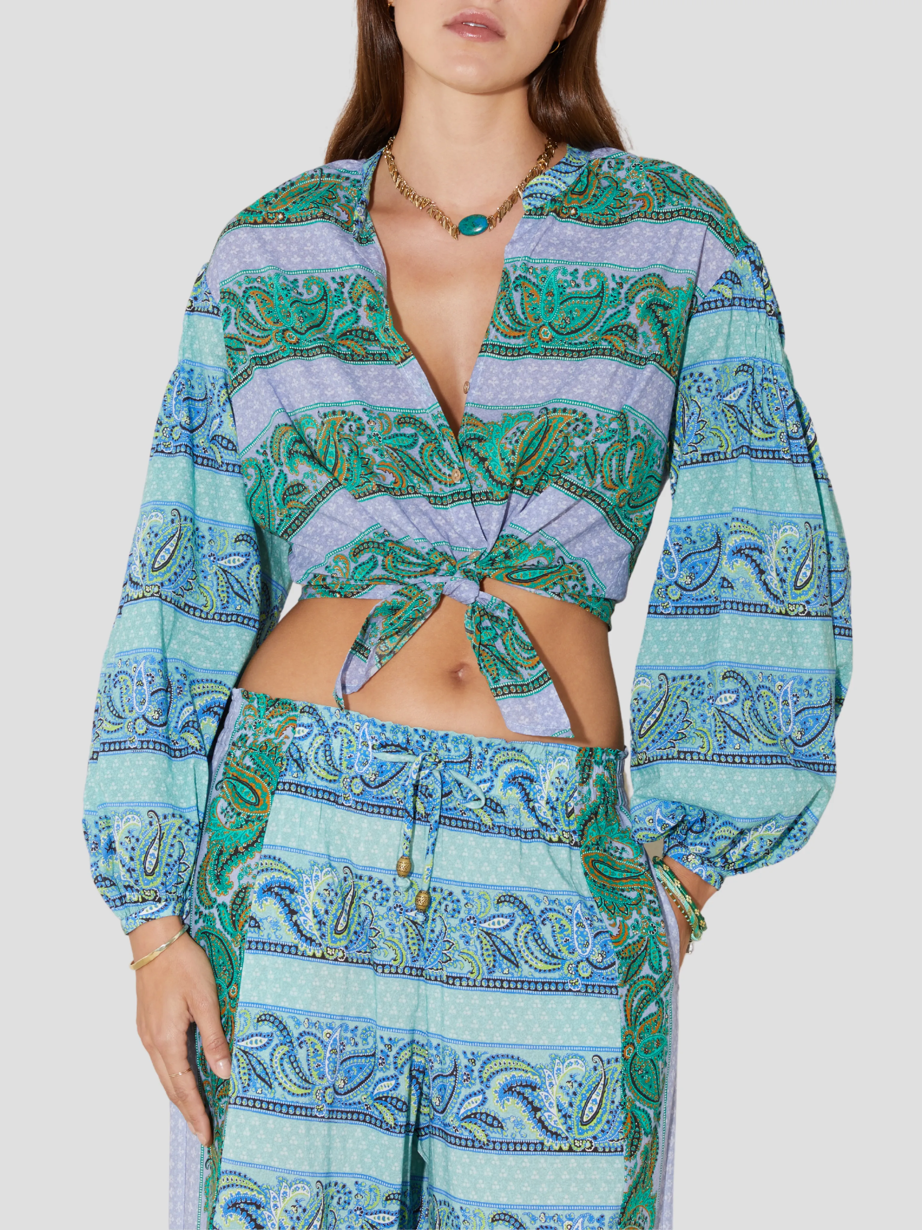 Fraiche Tie Front Shirt