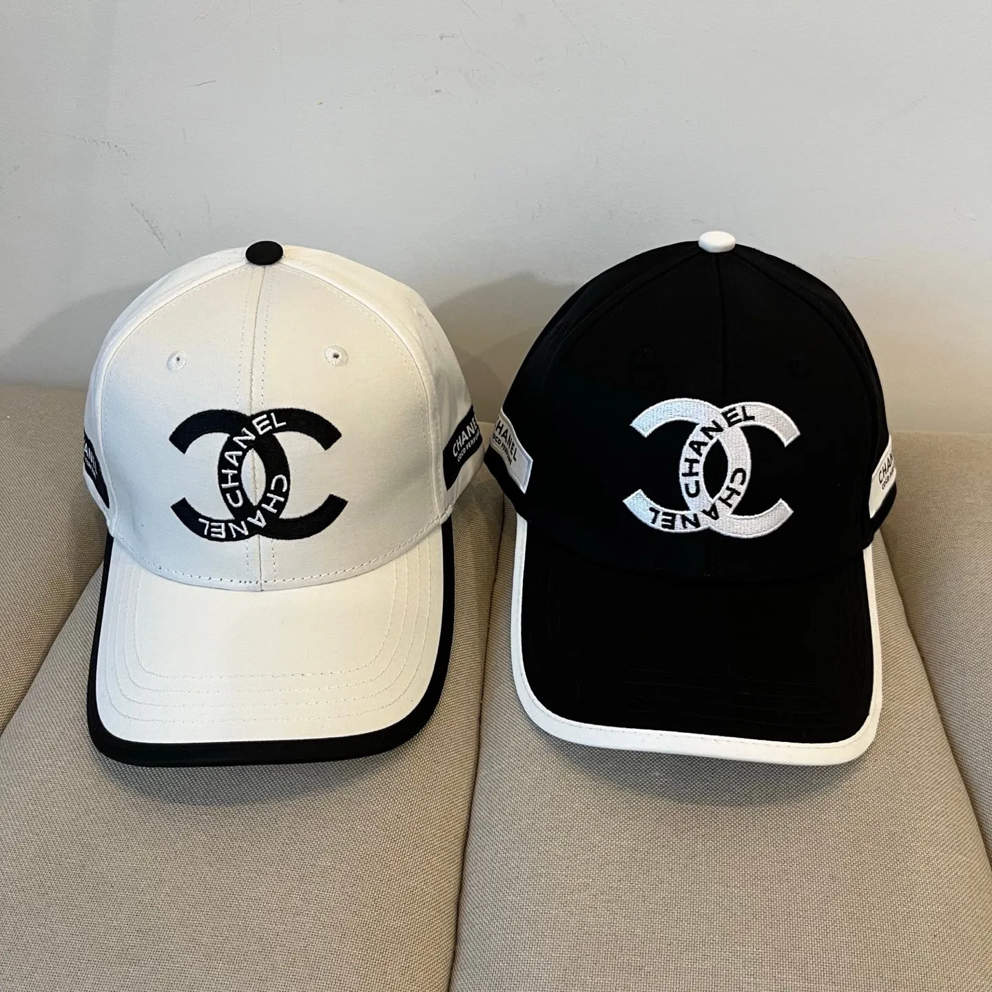 Funky two-tone hats