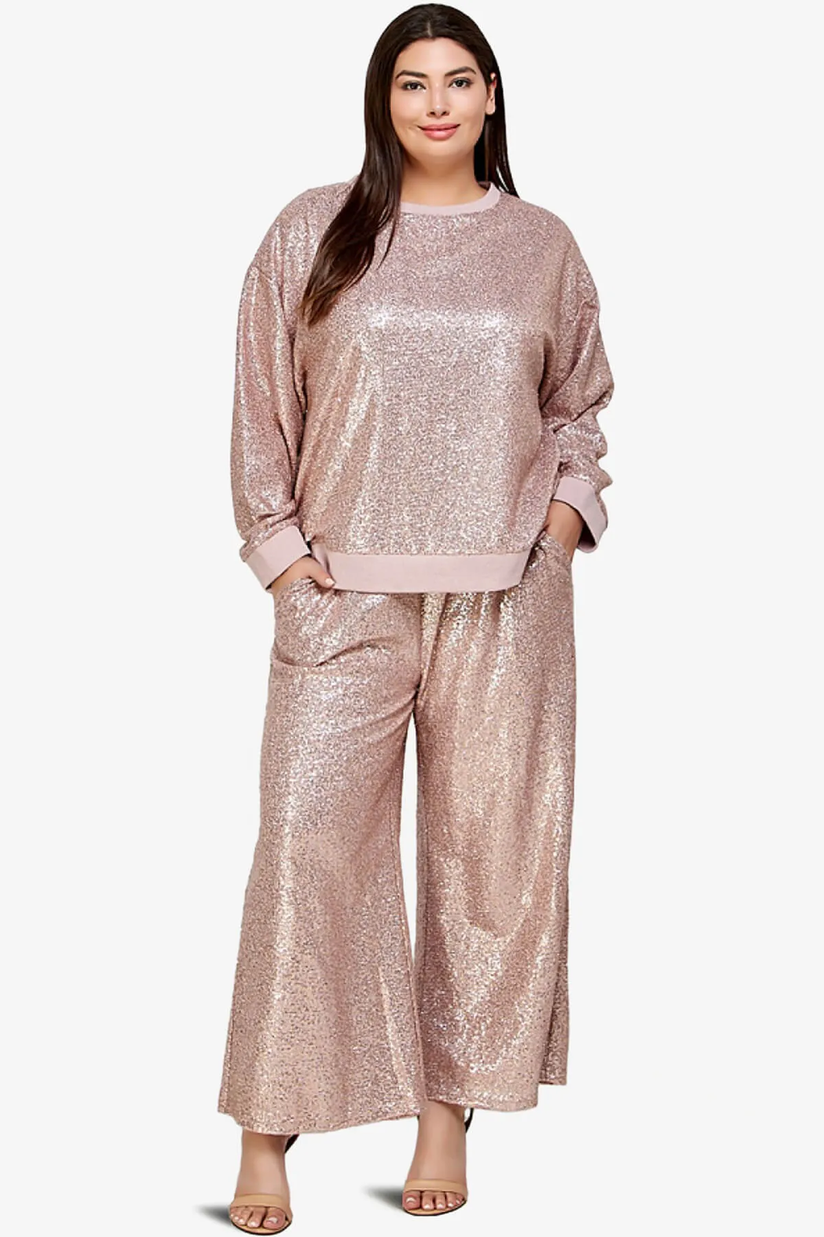 Georgi Sequin Long Sleeve Lounge top