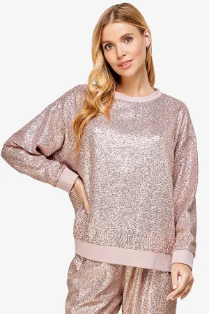 Georgi Sequin Long Sleeve Lounge top