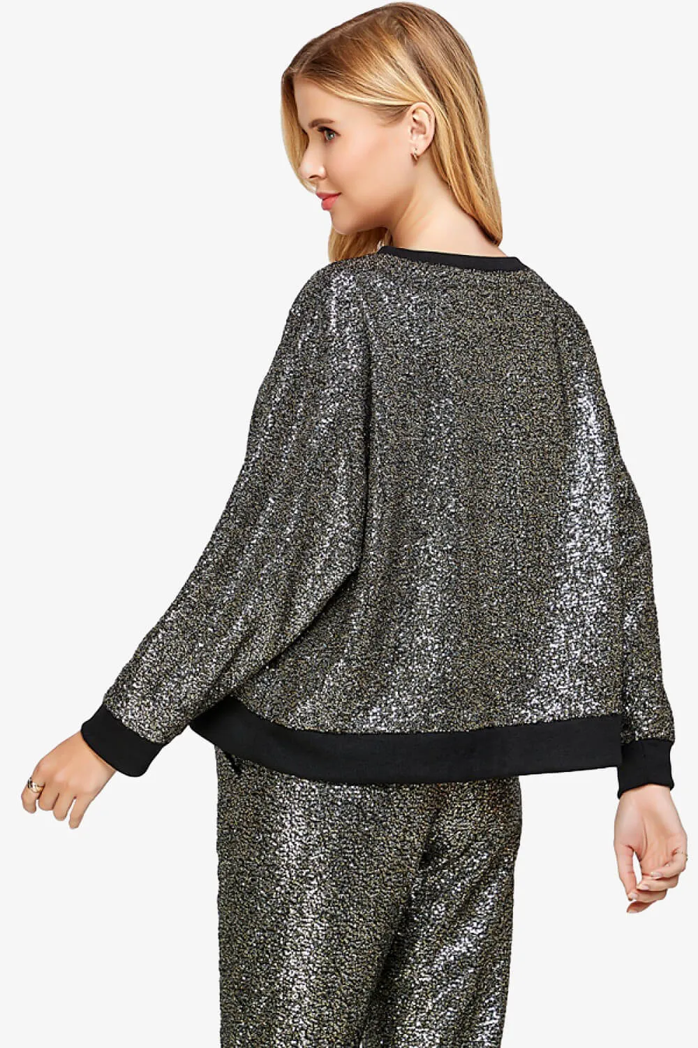 Georgi Sequin Long Sleeve Lounge top