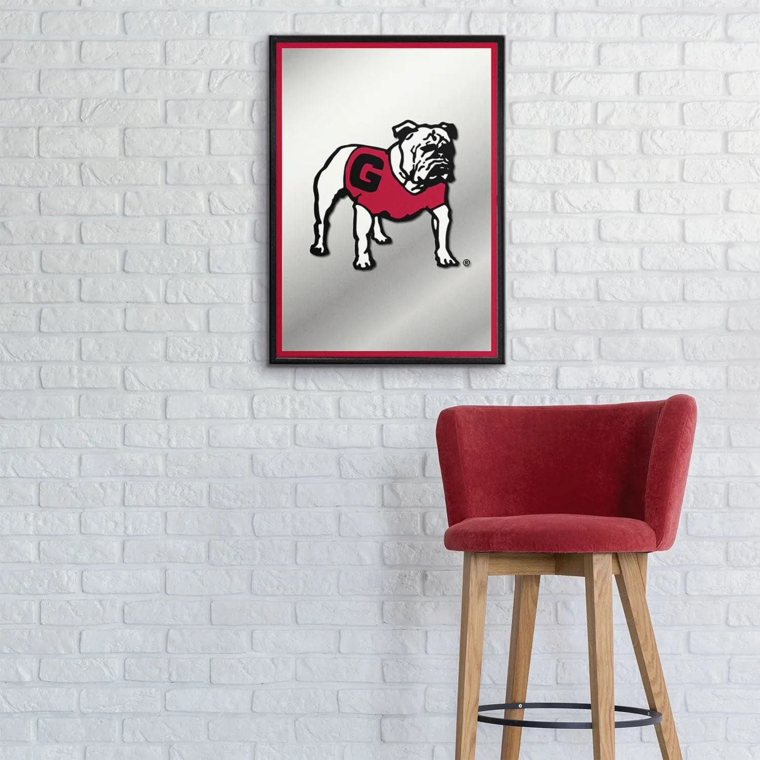 Georgia Bulldogs: Uga - Framed Mirrored Wall Sign