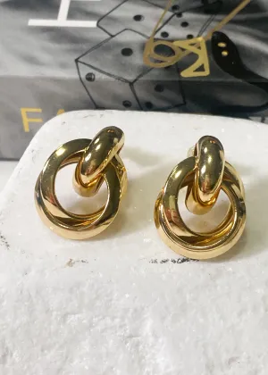 Gold Knot Stud Earrings