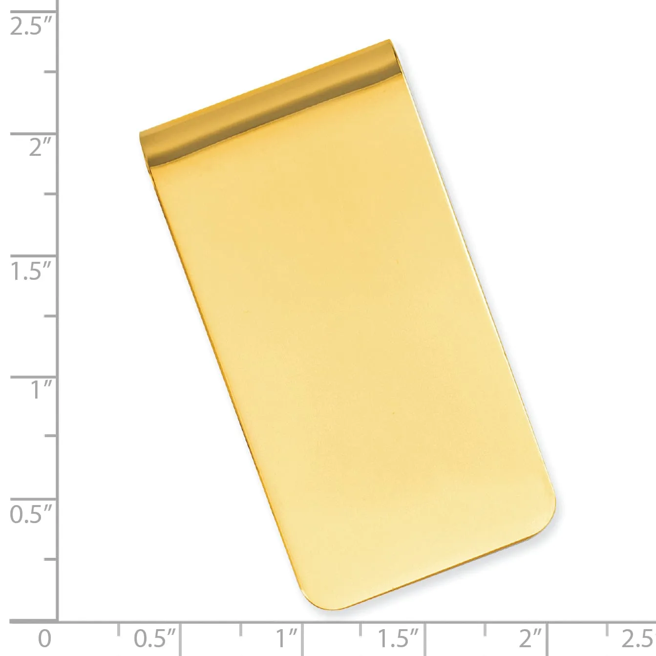 Gold Plated Polished Rectangle Money Clip