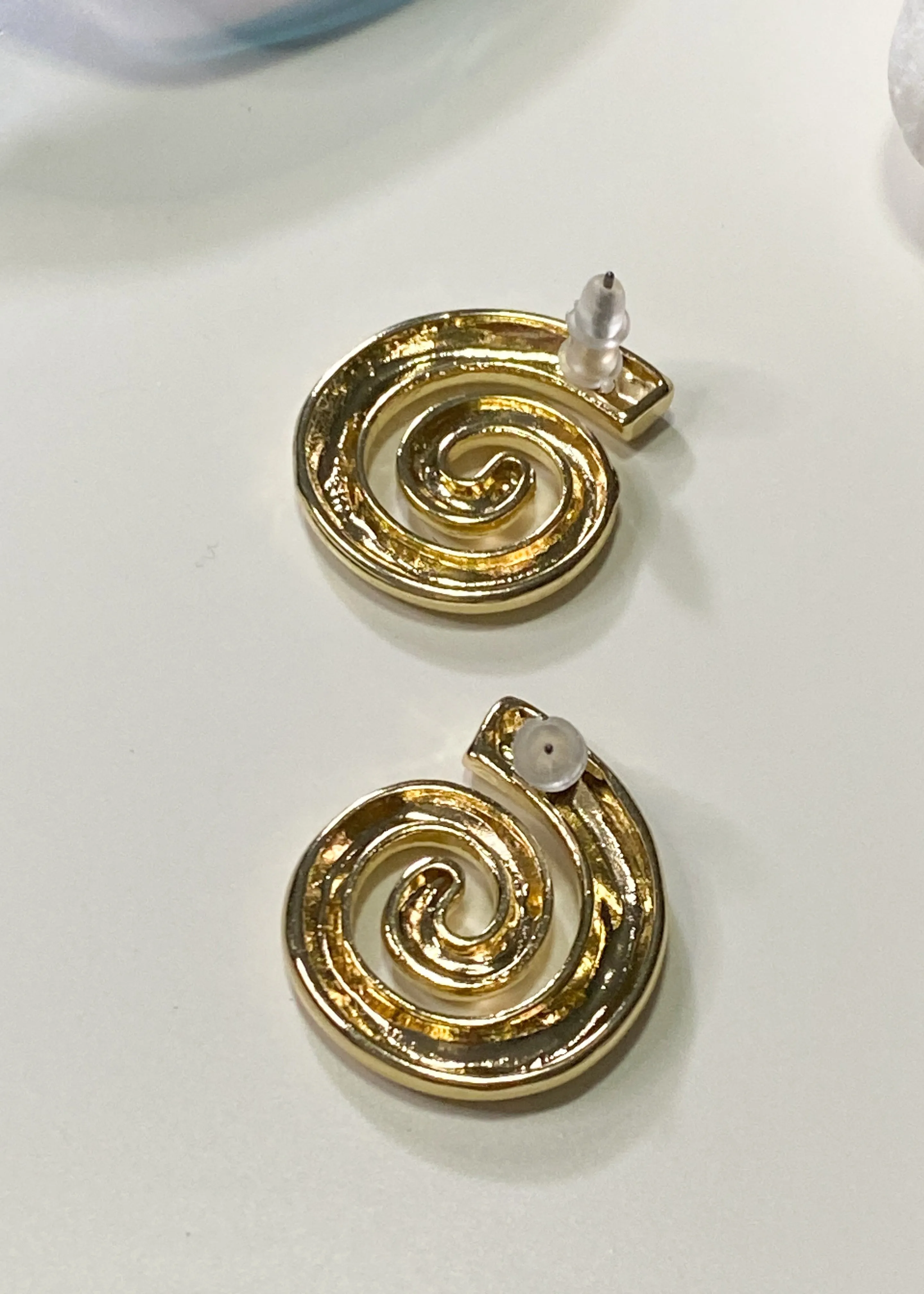 Gold Swirl Earrings