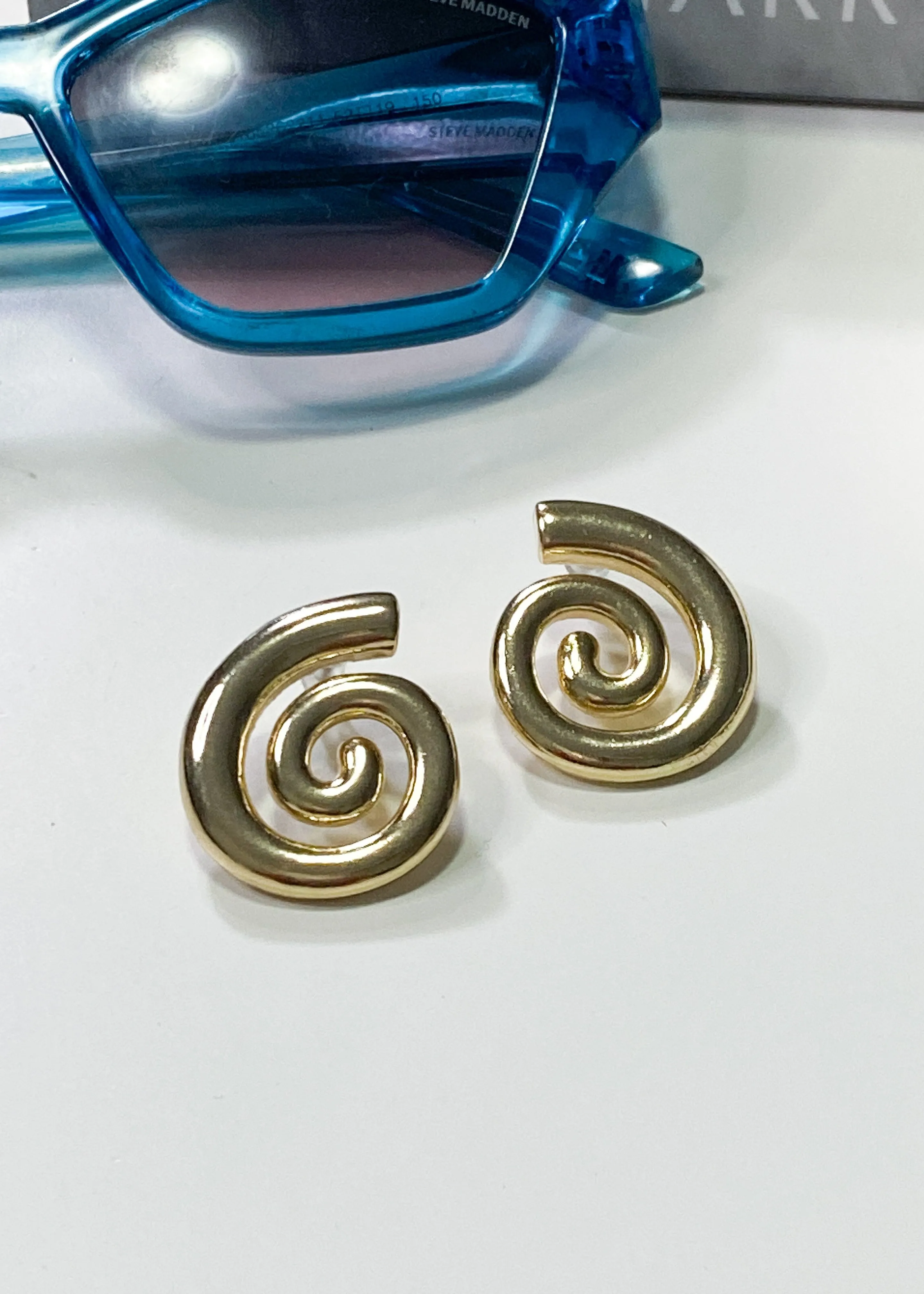 Gold Swirl Earrings