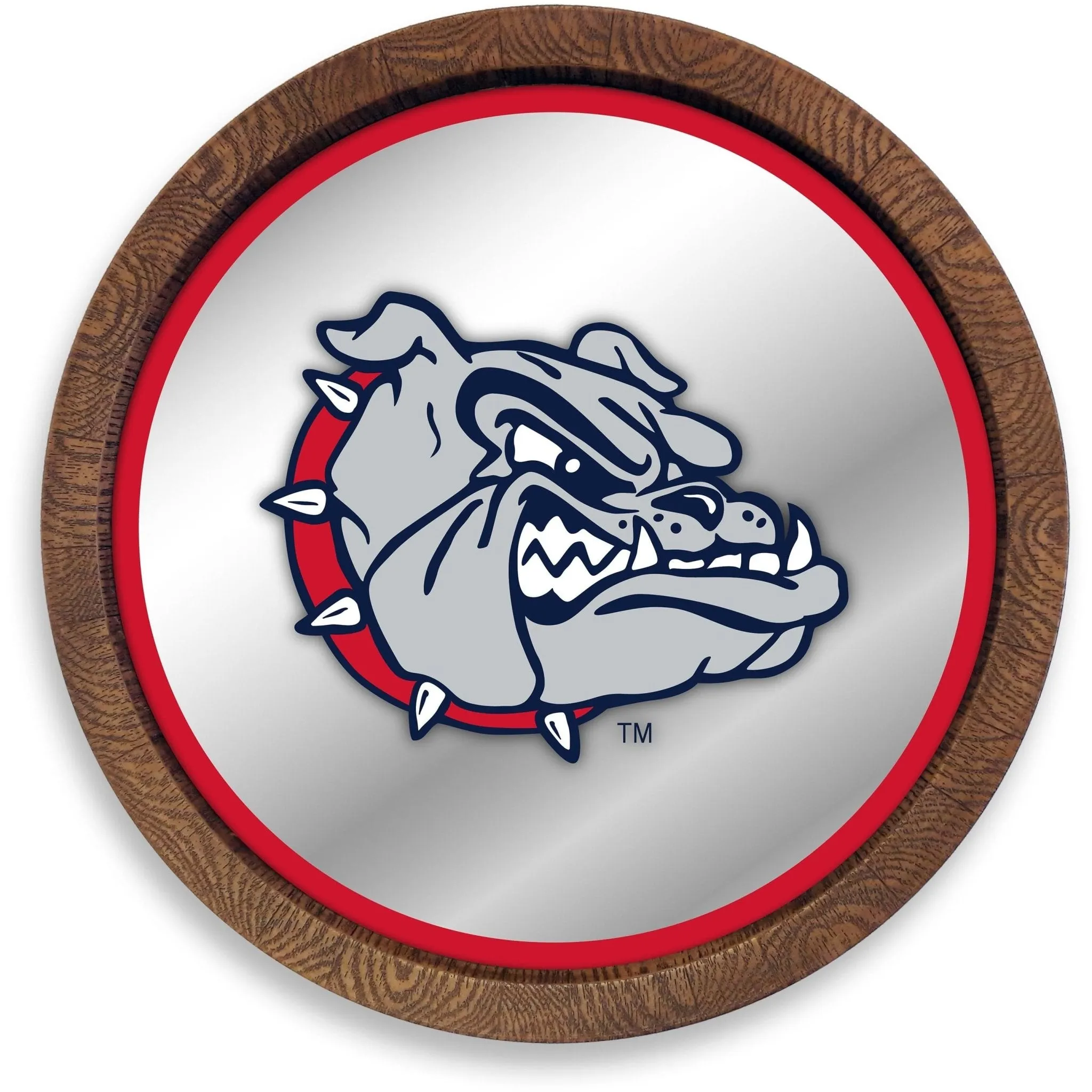 Gonzaga Bulldogs: Spike - "Faux" Barrel Top Mirrored Wall Sign