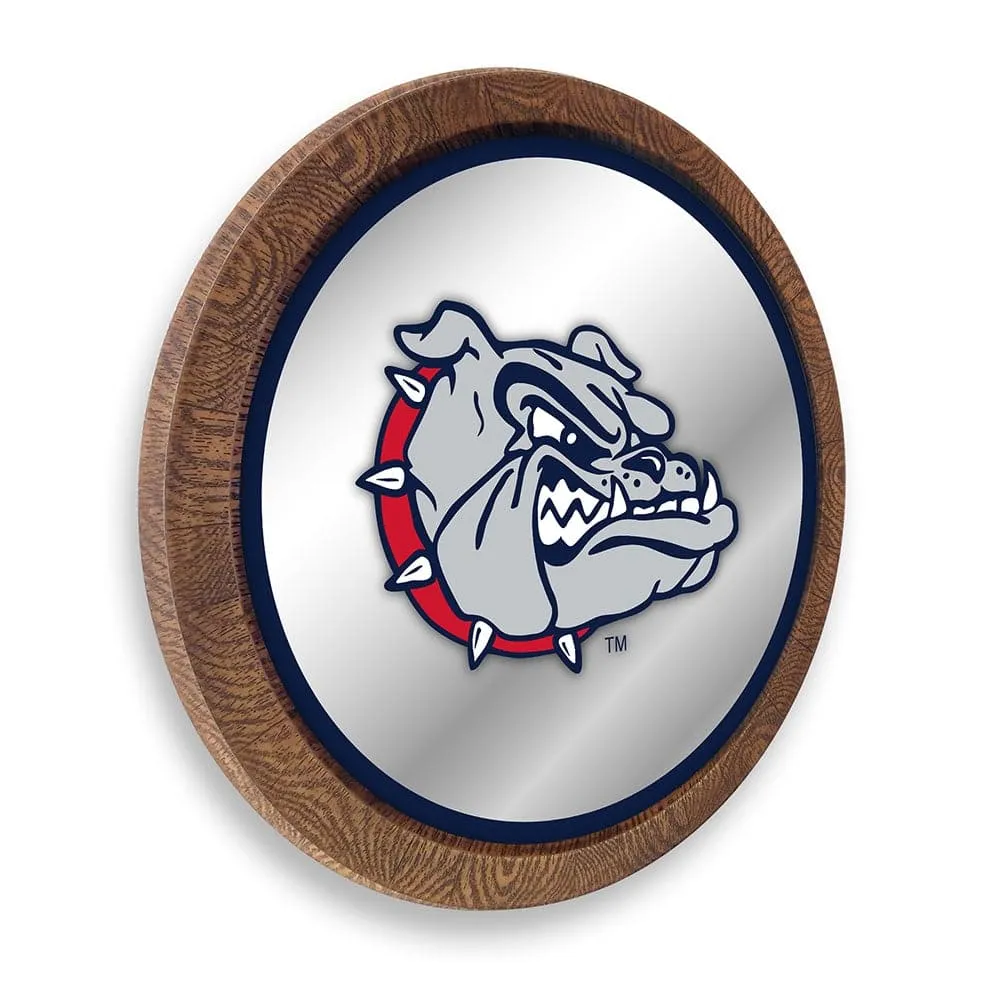 Gonzaga Bulldogs: Spike - "Faux" Barrel Top Mirrored Wall Sign