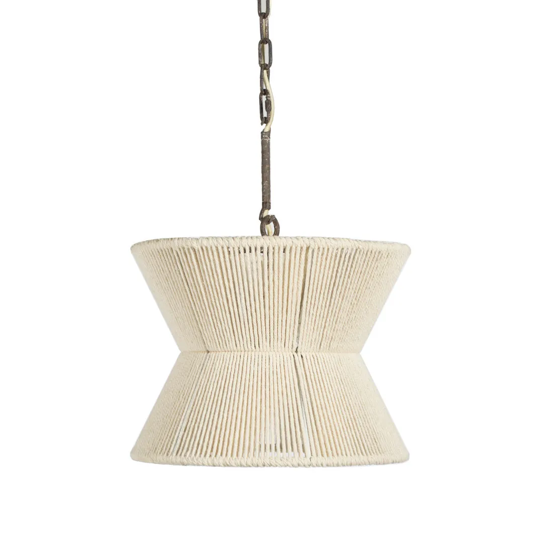 Gordon 1 - Light Single Geometric Pendant with Rope Accents Gabby