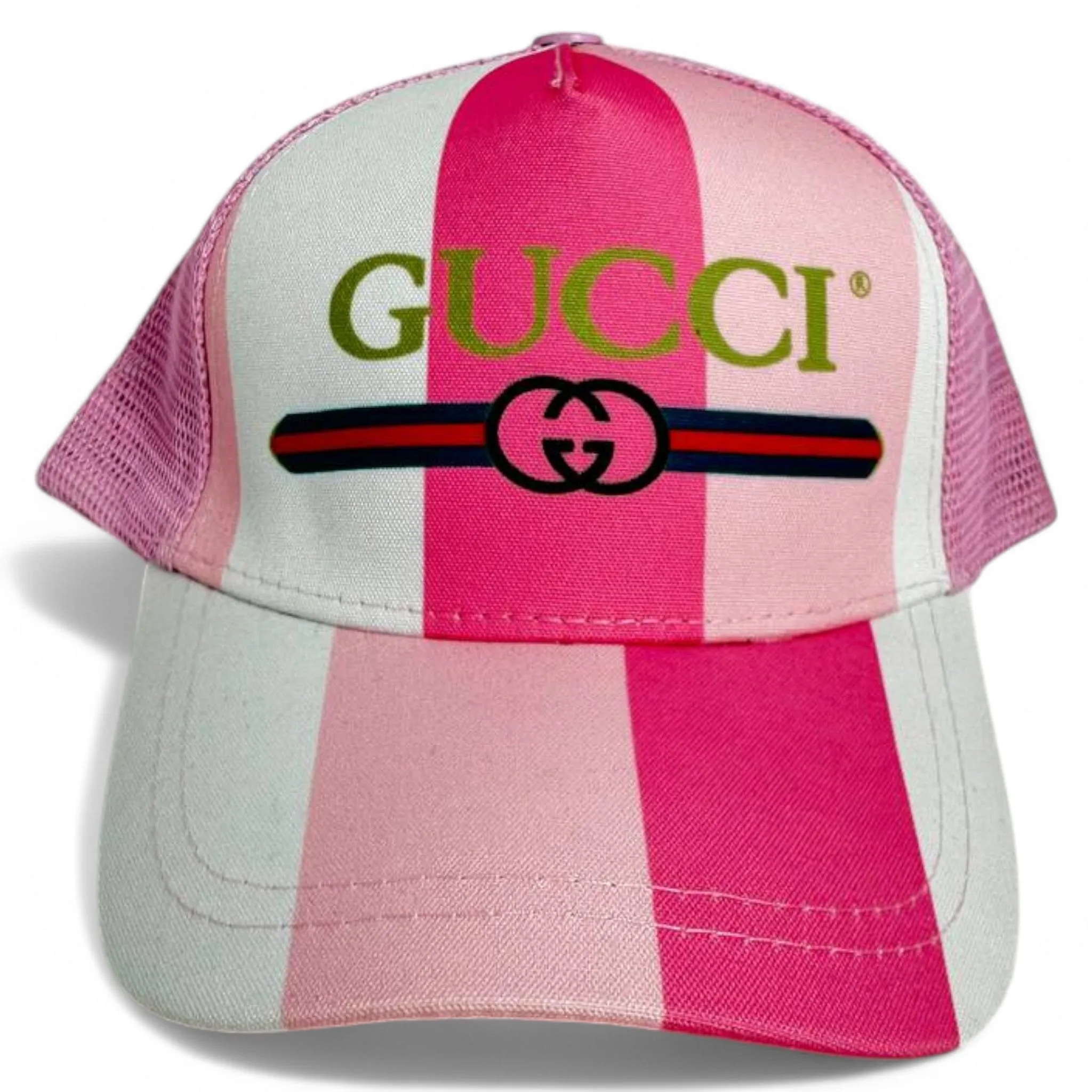 Gucci-Inspired Striped Trucker Cap