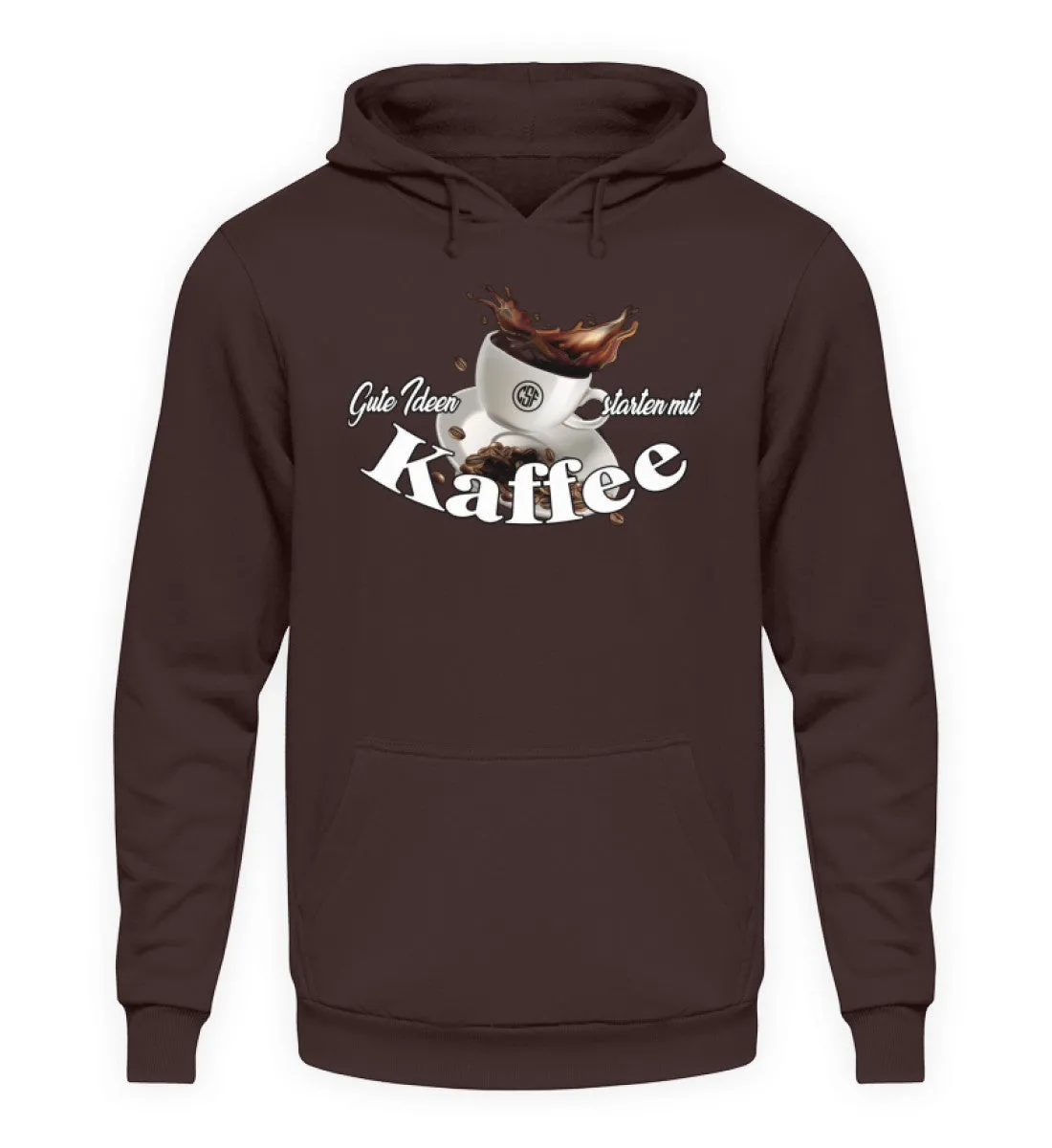 Gute Ideen starten mit Kaffee  - Unisex Kapuzenpullover Hoodie