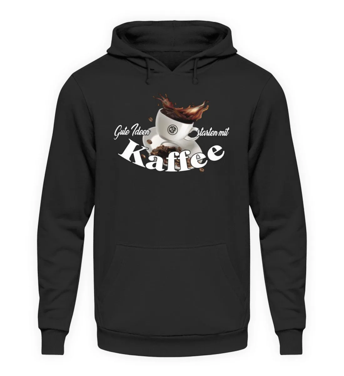 Gute Ideen starten mit Kaffee  - Unisex Kapuzenpullover Hoodie